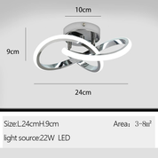Modern Silver LED Ceiling Light – 22W Cold White Fixture for Hallway & Entrance