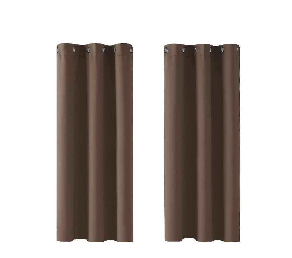 Light Grey Blackout Curtains 42x54" – Thermal Insulated Eyelet Drapes, 2 Panels