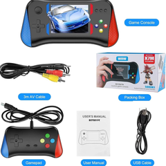 Retro Handheld Game Console with 500 Classic Games, 3.5” Screen & TV Output (Red)