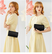 Elegant Glitter Evening Clutch Bag with Chain Strap – Sequins Envelope Purse