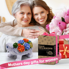 Eletorot Solar Turtle Garden Ornament – LED Outdoor Statue Gift for Mum, Nan & Grandma