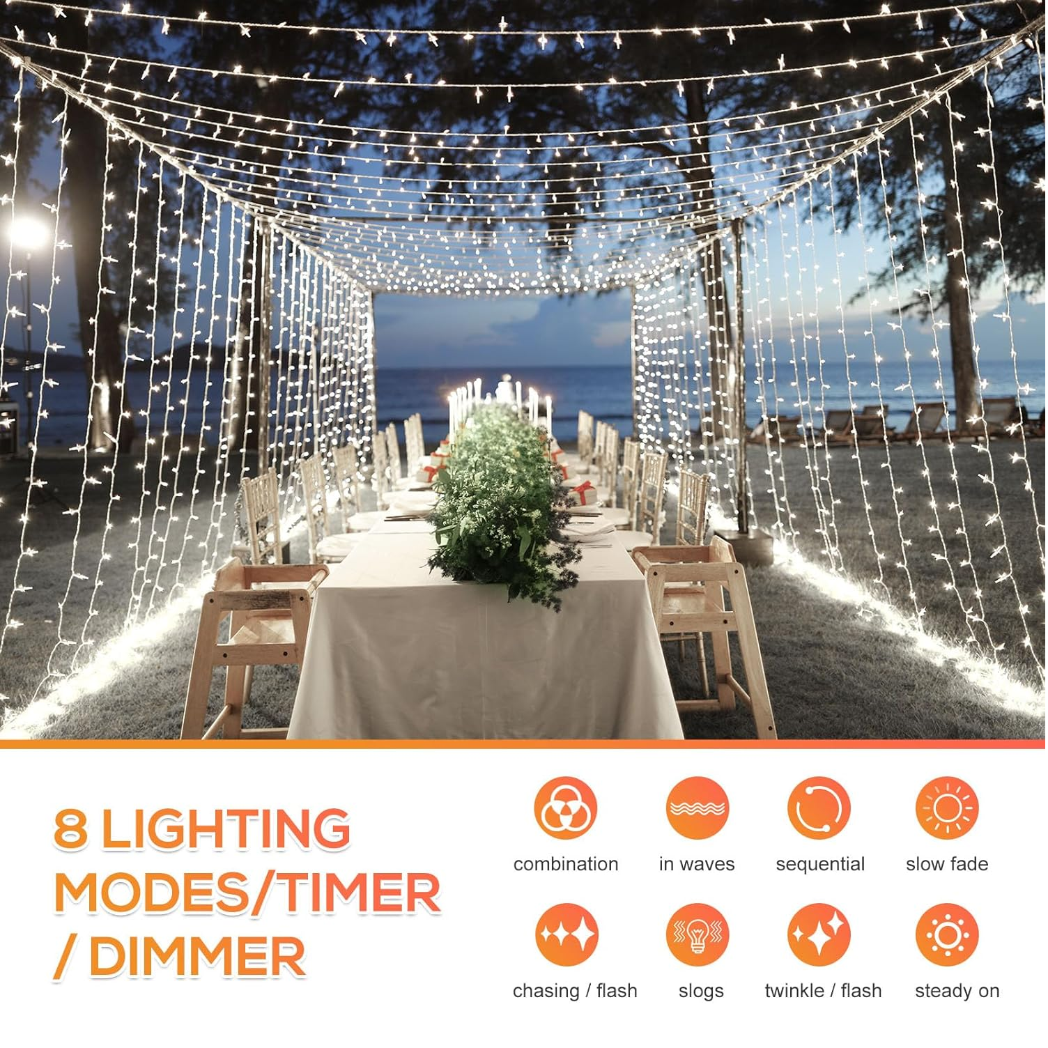 50M Tree Fairy Lights with Remote