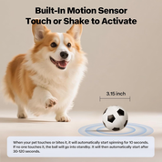Interactive Smart Dog Ball 3.15" USB Rechargeable Moving Toy with LED Lights