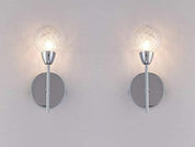 Modern Chrome Wall Lights Set with On/Off Switch