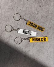 Personalised Number Plate Keychain – Custom Mini Car Licence Plate Key Ring Gift