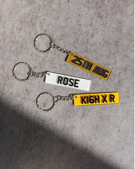 Personalised Number Plate Keychain – Custom Mini Car Licence Plate Key Ring Gift