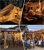 30M/100FT Outdoor Festoon Lights with Timer & Shatterproof G40 Bulbs