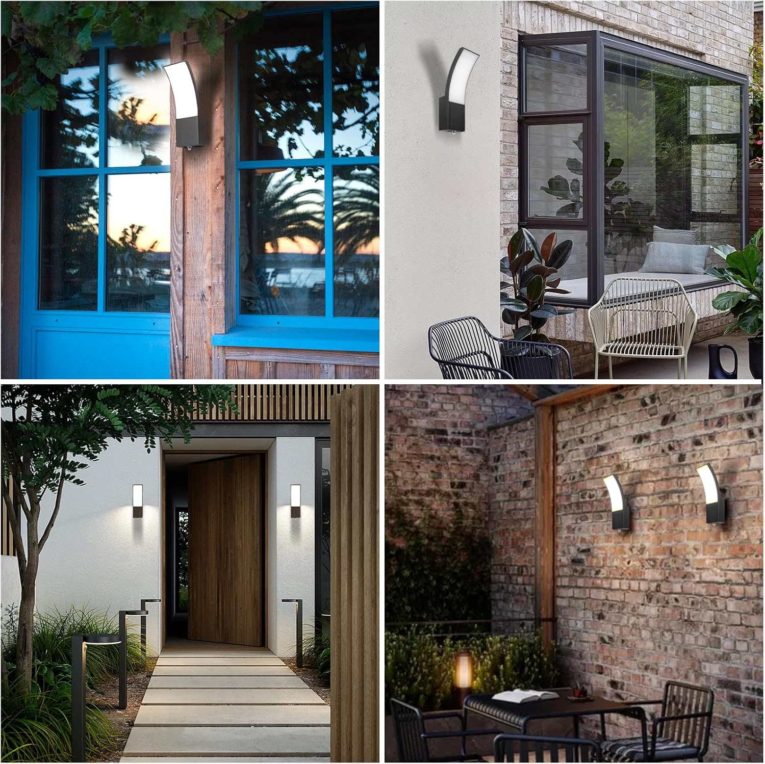 Outdoor LED Wall Light with Dusk to Dawn Sensor