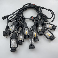 5M Outdoor Festoon Lights - 10 Edison Bulbs, Warm White 3000K, Long Bright Glow