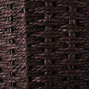 Round Handwoven Wicker Waste Bin – 25cm Brown Rubbish Basket for Home & Office