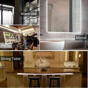 LED Strip Lights Under Cabinet - 4 Pack, Plug-In Linkable for Kitchen, Cupboard & Counter Lighting