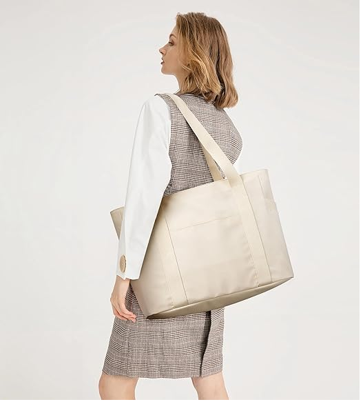 Women’s Large Work Tote Bag with 15.6” Laptop Compartment & Travel Sleeve