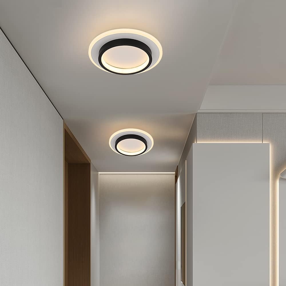 Modern Round LED Flush Mount Ceiling Light – Circle Flat Lamp for Hallway