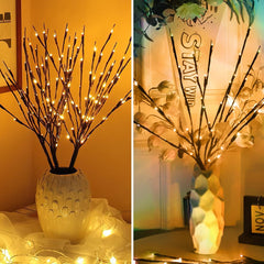 LED Branch Lights 3 Pack 73cm Twig Lights Decoration White