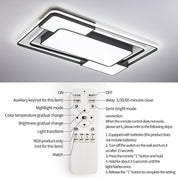 Modern Dimmable LED Ceiling Light with Remote, 90×60CM, 3000–6500K