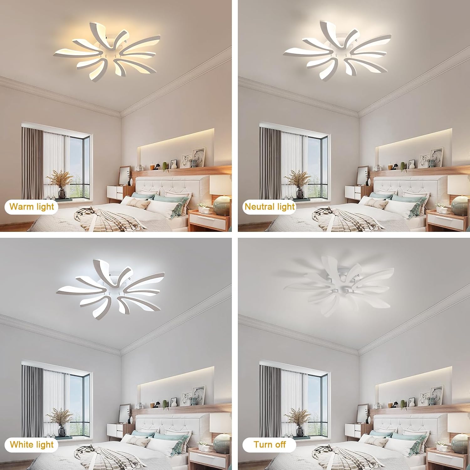 Dimmable 48W LED Ceiling Light with Remote, 71cm