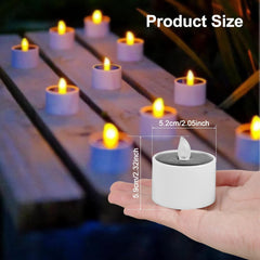 6 Pack Solar LED Flameless Tea Lights Waterproof