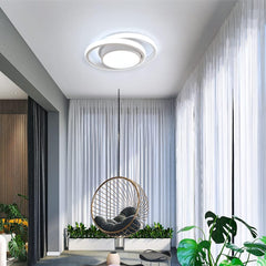 LED Ceiling Lights, 32W 2350LM Lighting Fixture, Dia 28cm Round Modern Design Ceiling Lighting, Cold White 6500K