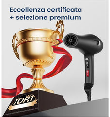 Professional Ionic Hair Dryer – Fast Drying Blow Dryer with Diffuser & Comb, Black