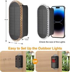 6 Pack Solar Fence Lights Outdoor – Up & Down Wall Lamps