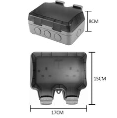 Waterproof Outdoor Double Pole Switched Socket Box – Safe External Electrical Plug