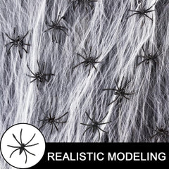 60g Halloween Spider Web Decoration with 30 Fake Spiders for Indoor Outdoor