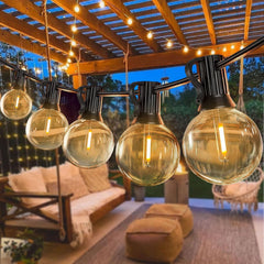 PLGOD 135FT Outdoor Lights - 65+3 G40 Shatterproof LED Bulbs, Waterproof String Lights for Patio, Garden, and Party Decor