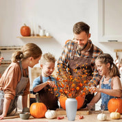 6 Bundles Autumn Leaves & Flowers – Artificial Pumpkin Berry Picks Décor