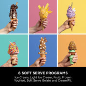 Swirl by CREAMi Soft Serve & Ice Cream Maker – Platinum Silver | 13 Functions | 2 Tubs | Ice Cream, Gelato, Sorbet & More