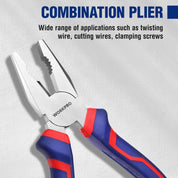 WORKPRO 3 Piece Pliers Set Carbon Steel Soft Grip