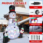 Outdoor festive inflatable with colourful LED lights