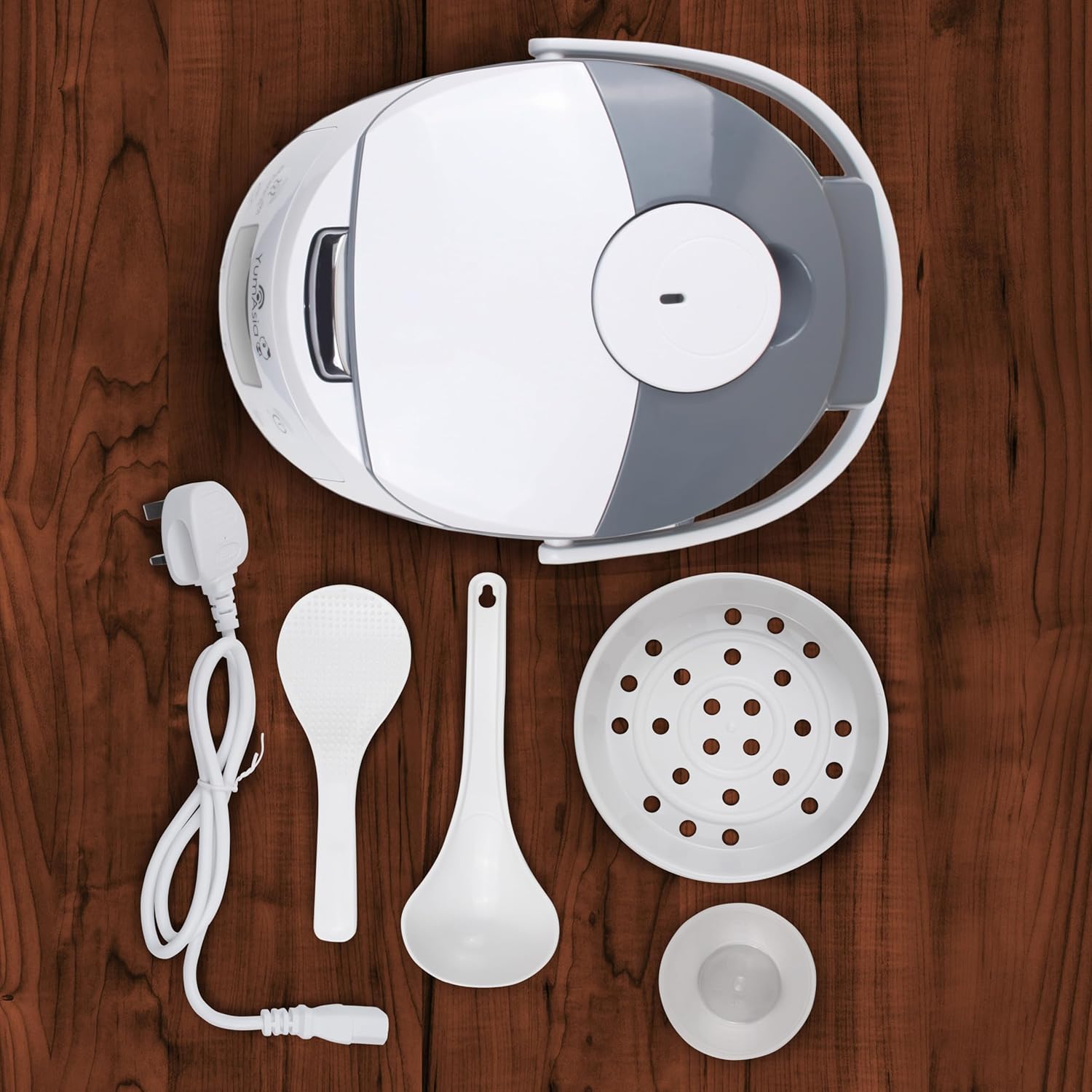 Inyapanda Rice Cooker Yum Asia Panda Mini Rice Cooker 3.5 Cup White & Grey – KfDirect