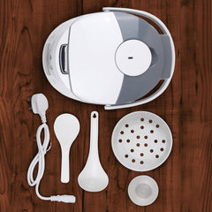 Yum Asia Panda Mini Rice Cooker 3.5 Cup White & Grey
