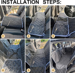 Dog Car Seat Cover with Mesh Window, Nonslip Hammock for Cars & SUVs