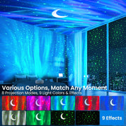 Galaxy Light Projector with Bluetooth Speaker & Rechargeable Night Lamp