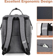 Laptop Rucksack 15.6" – Computer Backpack for School, Travel, Business, College, Grey