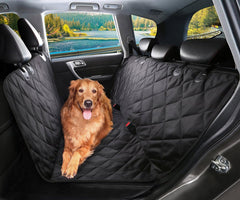 Dog Car Seat Cover – Waterproof, Scratch-Proof, Nonslip Hammock for Back Seat, Black