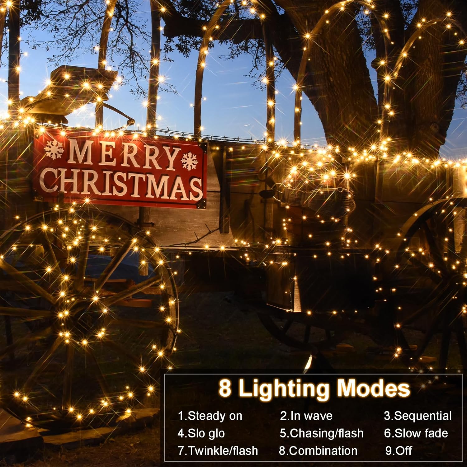 2 Pack Warm White Battery Fairy Lights 5M Green Wire with Remote & Timer