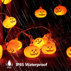Halloween Pumpkin String Lights 3M 20 LED Battery Operated Waterproof