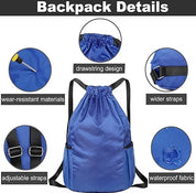 Drawstring Gym Bag – Waterproof Swim & PE Sports Bag for Kids, Adults, Unisex