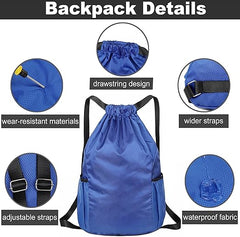 Drawstring Gym Bag – Waterproof Swim & PE Sports Bag for Kids, Adults, Unisex