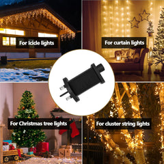 31V LED Transformer Plug with Timer & 8 Modes – Power Supply for Christmas Tree, Net, and Icicle Lights