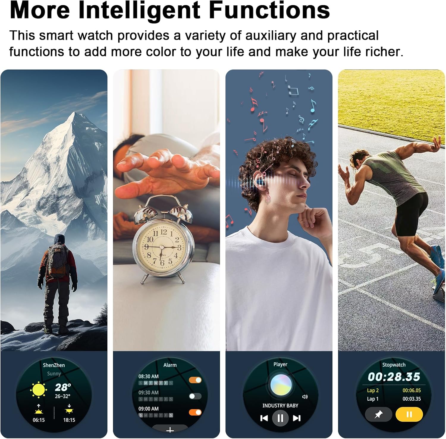Military Smart Watch for Men – 100-Day Battery, Compass, 120+ Sports, Bluetooth Calls