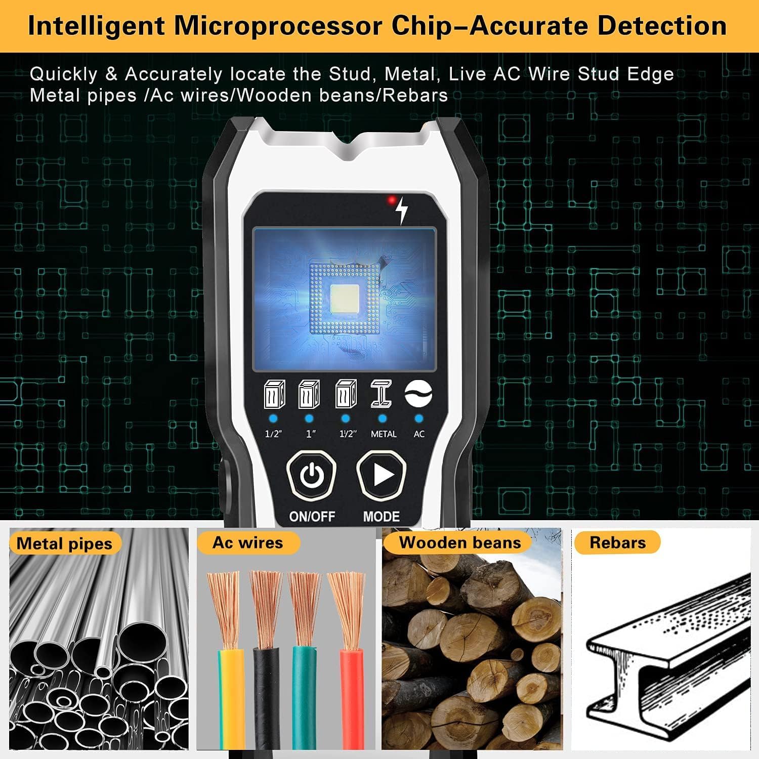 4 in 1 Stud Finder Wall Scanner LCD Detector