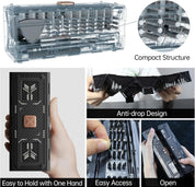 JAKEMY 180 in 1 Precision Screwdriver Set Multi Bits Manual Screwdriver Magnetic with Damaged Screw Extractor Kit Laptop Repair Tool Kit for PC, Phone, Computer, MacBook, Watch, Eyeglasses, Console