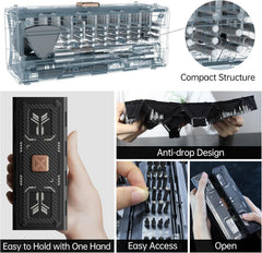 JAKEMY 180 in 1 Precision Screwdriver Set Multi Bits Manual Screwdriver Magnetic with Damaged Screw Extractor Kit Laptop Repair Tool Kit for PC, Phone, Computer, MacBook, Watch, Eyeglasses, Console