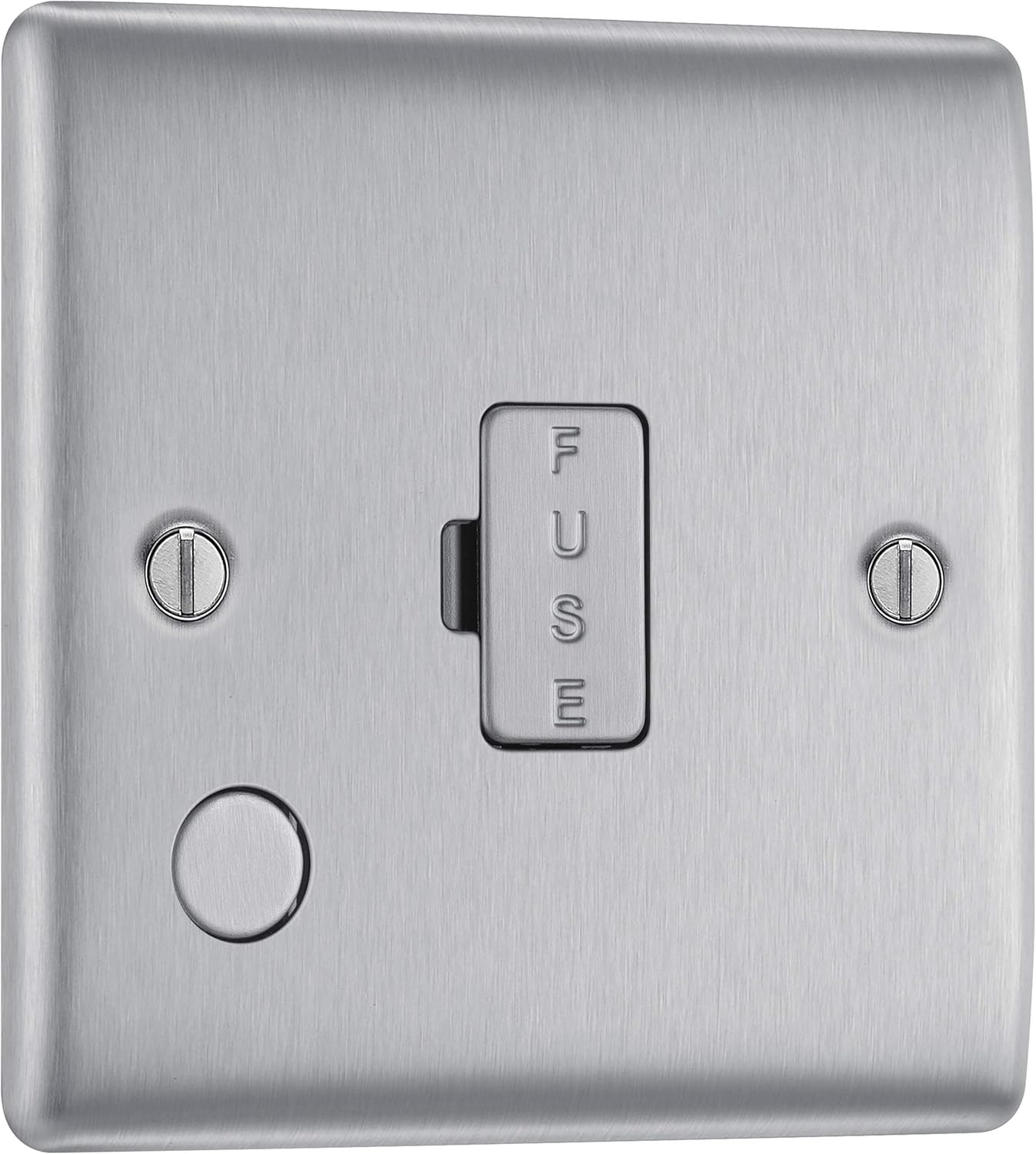 BG Electrical Brushed Steel Unswitched Fused Spur 13A