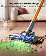 SMOTURE 600W Cordless Vacuum Cleaner, 50KPA Suction, 65Min Runtime, Touch Screen & Wall Mount, Anti-Tangle Design – VAC04
