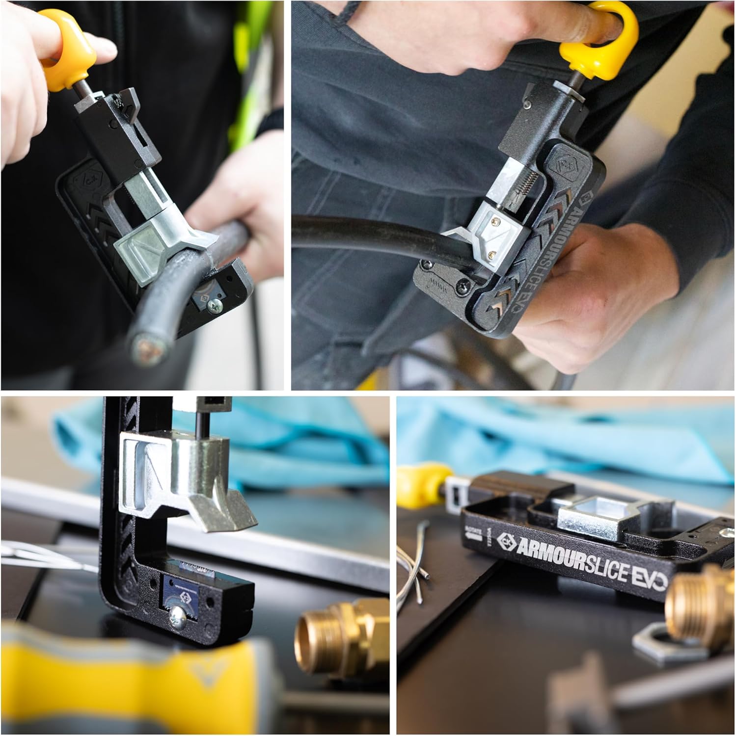 C.K Tools Complete SWA Termination Kit for Professional Electricians - Includes Armourslice Evo Armoured Cable Stripper, VDE Sheath Knife, Slim Jaw Wrench, Gland Wrench in Handy Tool Roll, CK T5992