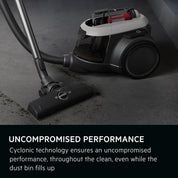 AEG 6000 Bagless Vacuum Cleaner AL61A4UG – 600W Powerful Suction, Pet Hair Remover for Carpet & Hard Floor, Compact & Quiet (74dB)
